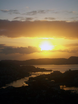 sunrise over Bergen