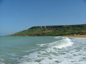 waves nearing Gozo beach