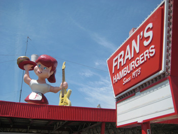 Fran's Hamburgers sign