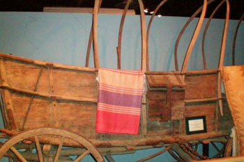 1839 pioneer wagon in museum