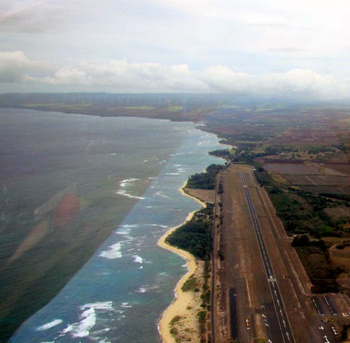 view of shoreline from soaring glider