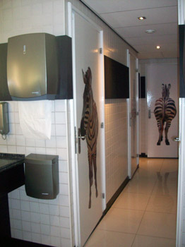zebra toilet in Convention Centre