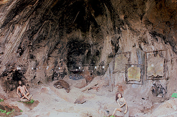 Garmal Cave - Neanderthal exhibi
