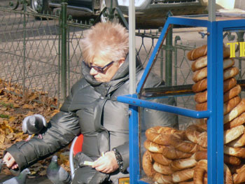 pretzel vendor in Krakow
