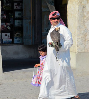 man with falcon 