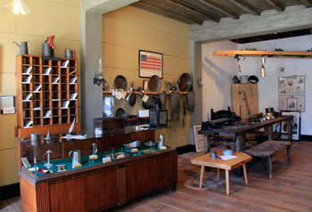 Mail room inside tin shop
