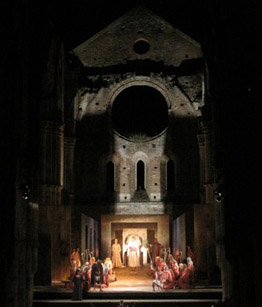 opera production in abbey