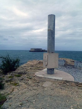 The remains of da Gama’s padrão, Mozambique Island, Mozambique