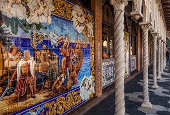 Ceramic tile mural outside El Centro