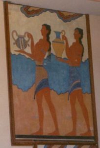 human images in Minoan frescoes