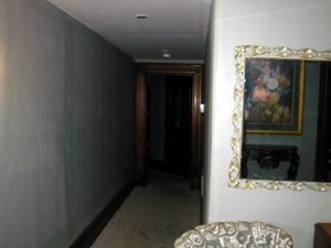 inside a bedroom in Lemp Mansion