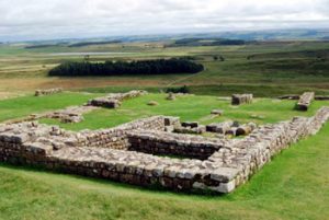 remains of Roman buildings near Hadrian's wall