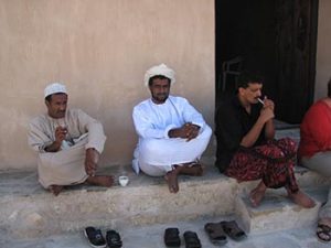 Omani men at souk