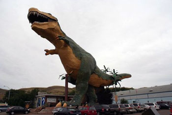 Dinosaur model in Drumleller Alberta
