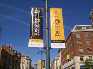 Tour de France banners in Leeds, Yorkshire