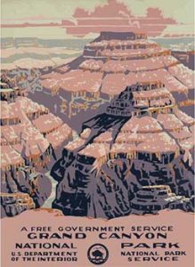 Grand Canyon vintage travel poster