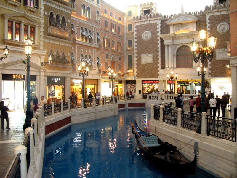 Venetian canal in Macau