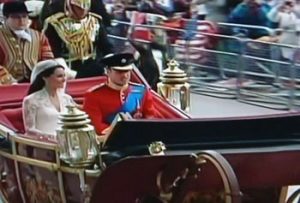 Kate and William in carriage