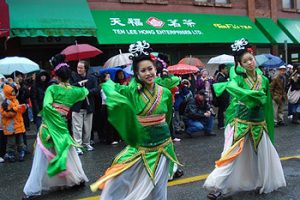 Chinese dancers in Vancouver parade