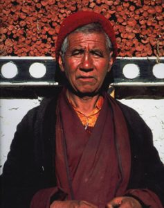 Tibetan monk at Thikse monastery