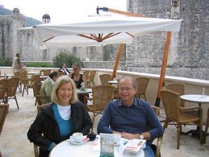 the author and her husband in Italy