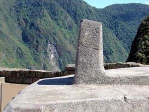 Intihuatana stone at Machu Picchu