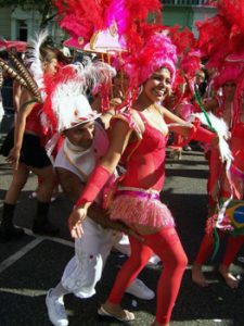 couple dancing in Notting Hill Carnival