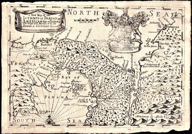 1699 map of Panama