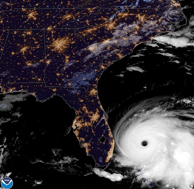 hurricane Dorian satellite image
