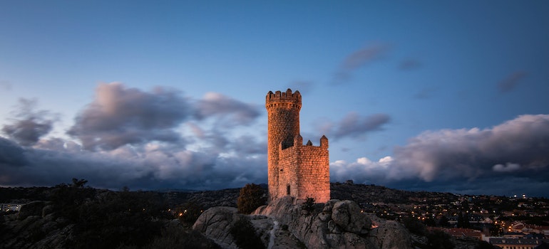 Castle on a hill in Spain.