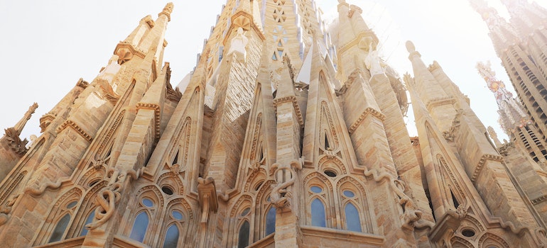 View of a beautiful church in Barcelona, Spain.