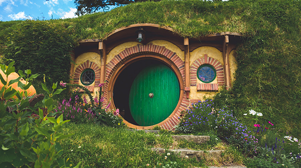 Entrance to a house from the Hobbit trilogy.