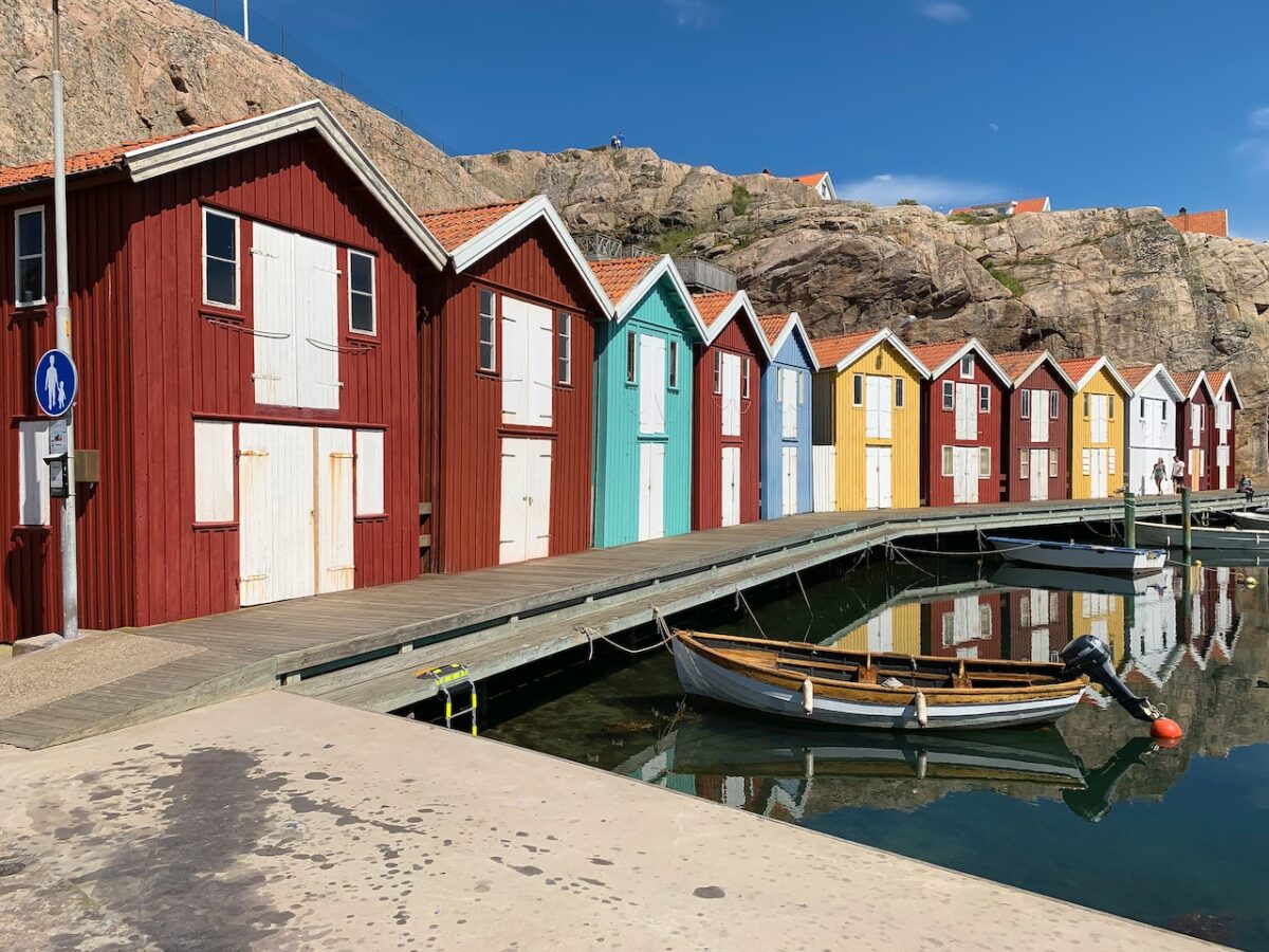 Colorful houses in Smögen, Sweden
