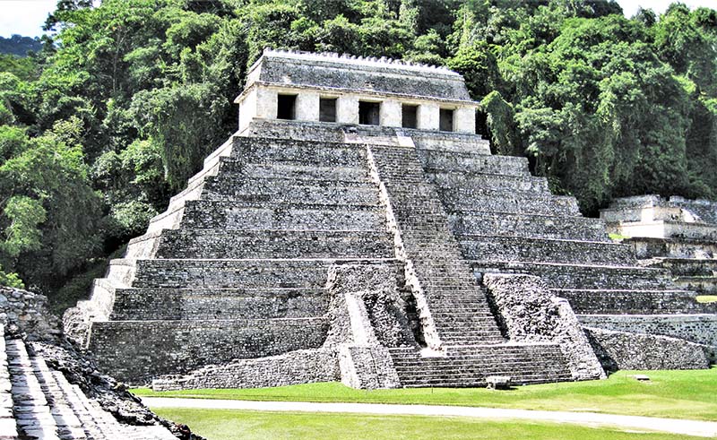 Temple of Inscriptions pyramid in Palenque