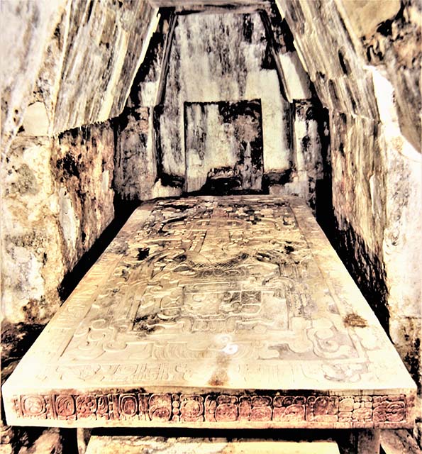 the crypt inside the pyramid