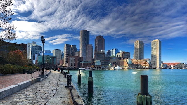 View of Boston on a sunny day.