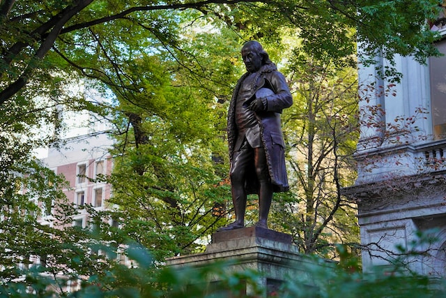 Benjamin Franklin statue in Boston.
