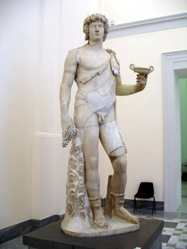 Bacchus statue in National Museum of Archeology