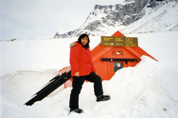 the author at Nunavut RCMP outpost