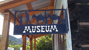 Museum sign at front door