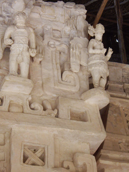 Carved figures on Acropolis