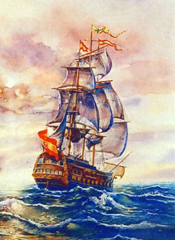 1700s Spanish sailing vessel