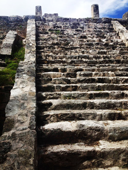 pyramid at San Miguelito stairway