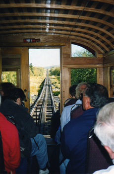 inside a railroad car