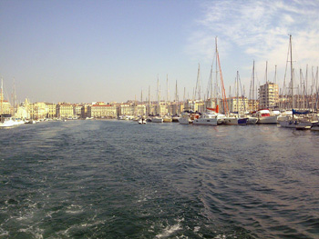 View of Marseille from ferry
