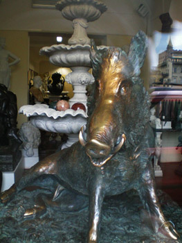 replica of bronze boar