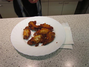Deep fried chicken wings