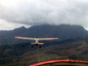 view of tow plane from glider