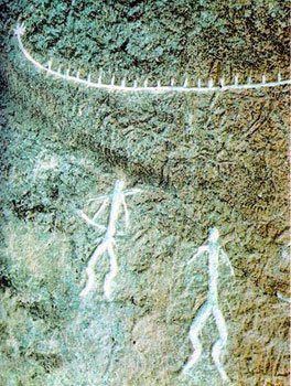 human figures in Gobustan petroglyphs