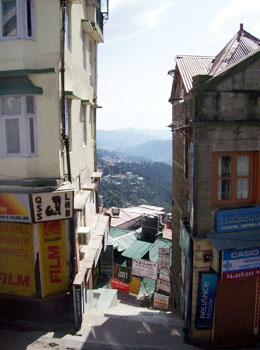 view of Himalaya mountains from Dharamsala